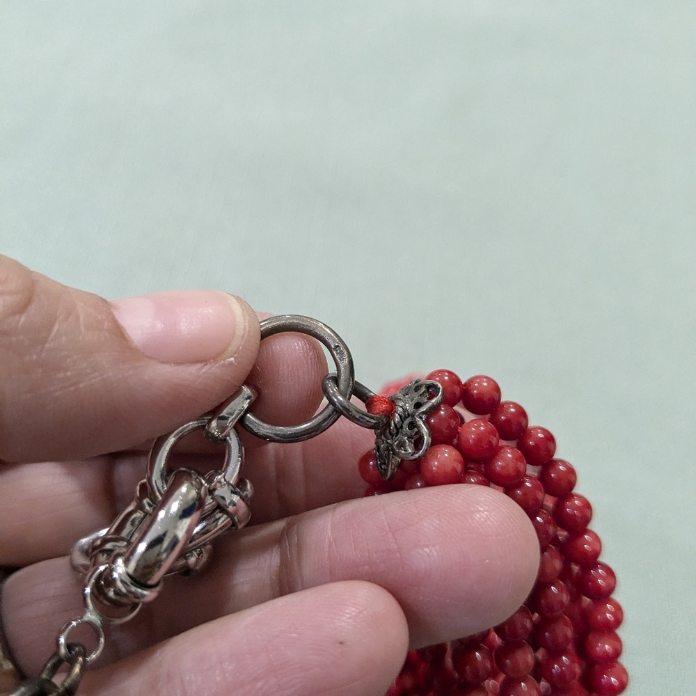 Genuine Coral Beaded Necklace - Picture 12 of 13
